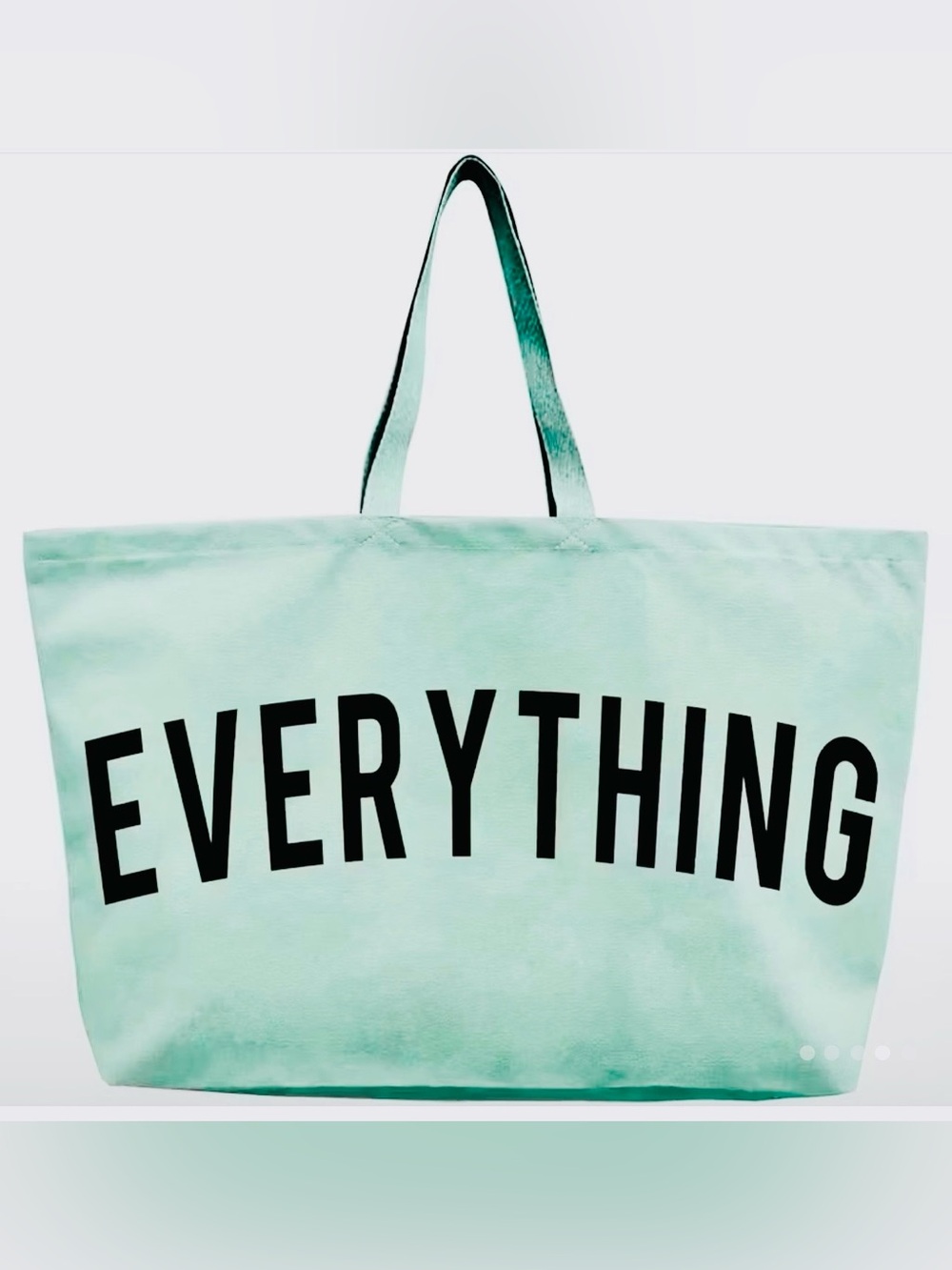 New - Fun ! XXLarge Capacity - Literally “EVERYTHING” Canvas Tote Bag - Green